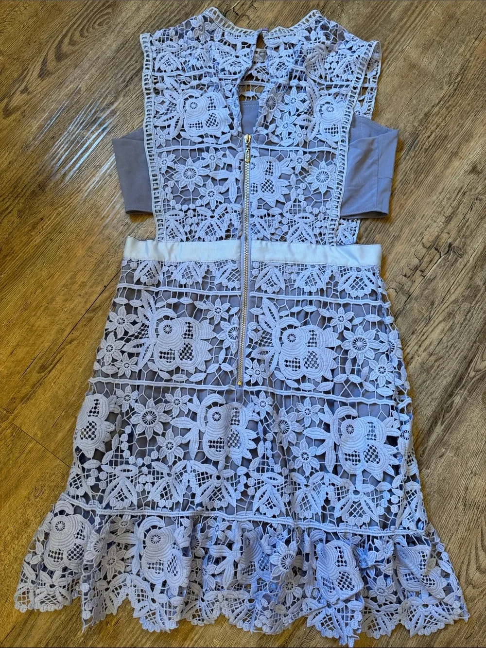 Goodnight Macaroon Lilac Crochet Lace Midi Dress - Picture 3 of 3